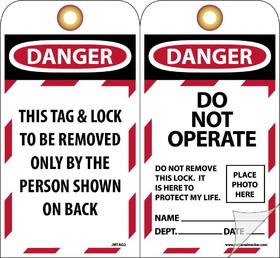 NMC JMTAG2 Danger Do Not Operate Do Not Remove This Lock Tag, Card Stock, 7.38" x 4"