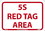 NMC 10" X 14" Plastic Safety Identification Sign, 5S Red Tag Area Sign, Price/each