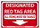NMC 7" X 10" Plastic Safety Identification Sign, Designated Red Tag Area All., Price/each