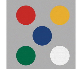 NMC LN131 Marking Dots, Red, Adhesive Backed Vinyl, 3.5" x 3.5"