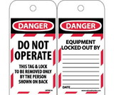 NMC LOTAG10ST Danger Do Not Operate Tag, Polytag, 6
