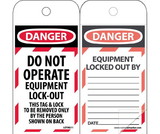 NMC LOTAG11SL150 Danger Do Not Operate Equipment Lock-Out Tag, Polytag, 6