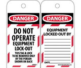 NMC LOTAG11ST Danger Do Not Operate Equipment Tag, Polytag, 6