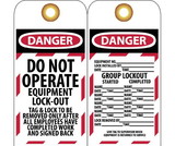 NMC LOTAG12 Danger Do Not Operate Equipment Lock-Out Tag, Unrippable Vinyl, 6