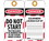 TAGS- LOCKOUT- DO NOT START- 6X3- UNRIP VINYL- 25/PK GROMMET