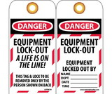 NMC LOTAG18 Danger Equipment Lock-Out A Life Is On The Line - Tag