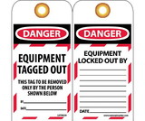 NMC LOTAG20 Danger Equipment Tagged Out Tag, Unrippable Vinyl, 6