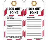 NMC LOTAG21 Danger Lockout Point Tag, Unrippable Vinyl, 6