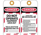NMC LOTAG28 Danger Do Not Operate Equipment Lock-Out Tag