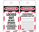NMC LOTAG34ST100 Danger Locked Out Do Not Operate Tag