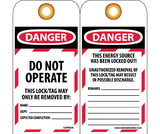 NMC LOTAG36 Danger Do Not Operate Tag, Unrippable Vinyl, 6