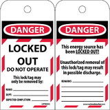 NMC LOTAG42ST100 Danger Locked Out Do Not Operate Tag