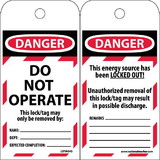 NMC LOTAG43ST100 Danger Do Not Operate Tag