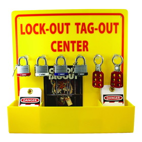 NMC LOTO3 Lockout Tagout Center, ASSEMBLY / KIT, 16" x 16"