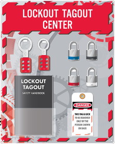 NMC LOTO4 Lock-Out Tag-Out Center, ASSEMBLY / KIT, 20" x 16"