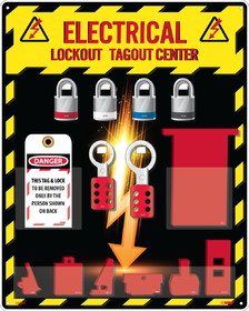 NMC LOTO5 Lock-Out Tag-Out Electrical Center, ASSEMBLY / KIT, 20" x 16"