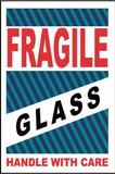 NMC LR12 Fragile Glass Handle With Care Label, PRESSURE SENSITIVE PAPER, 4