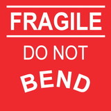 NMC LR29 Fragile Do Not Bend Label, PRESSURE SENSITIVE PAPER, 4