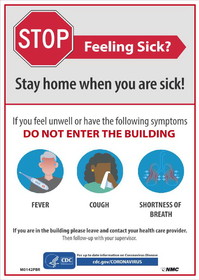 NMC M0142 Stay Home When You Are Sick Sign