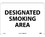 NMC 10" X 14" Plastic Safety Identification Sign, Designated Smoking Area, Price/each