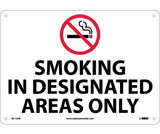 NMC M115 Smoking In Designated Areas Only Sign