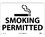 NMC 10" X 14" Plastic Safety Identification Sign, Smoking Permitted, Price/each