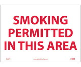 NMC M243 Smoking Permitted In This Area Sign