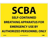 NMC M247 Scba Self Contained Breathing Apparatus Instructions Sign