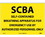NMC 10" X 14" Vinyl Safety Identification Sign, Scba Self Contained Breathing Apparatus, Price/each