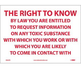 NMC M362 Right To Know Sign