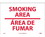 NMC 10" X 14" Vinyl Safety Identification Sign, Smoking Area Area De Fumar, Price/each