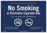 NMC M429 Nyc Smoke Free Air Act Sign, Standard Aluminum, 10