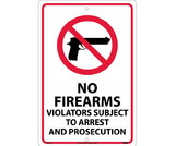 NMC M453 No Firearms Allowed Sign