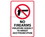 NMC 12" X 18" Vinyl Safety Identification Sign, No Firearms Violatiors Subject..., Price/each