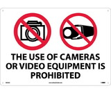 NMC M454 The Use Of Cameras Or Video Equipment Is Prohibited Sign