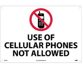 NMC M455 Use Of Cellular Phones Not Allowed Sign