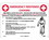 NMC M458 Emergency Response Choking Instructions Sign, Rigid Plastic, 10" x 14", Price/each