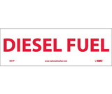 NMC M47 Diesel Fuel Sign, Adhesive Backed Vinyl, 4