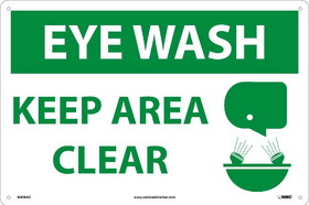 NMC M498 Eye Wash Keep Area Clear