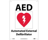 NMC M609 Aed Automated External Defibrillator Sign, Rigid Plastic, 10