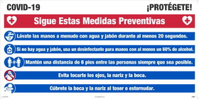 NMC M61SP Covid-19 Protect Yourself, Lg Format Sign, Spanish