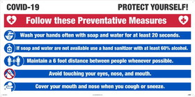 NMC M61 Covid-19 Protect Yourself, Lg Format Sign