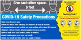 NMC M62 Covid-19 Safety Precautions, Lg Format Sign