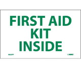 NMC M65LBL First Aid Kit Inside Label, Adhesive Backed Vinyl, 3