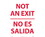 NMC 14" X 20" Vinyl Safety Identification Sign, Not An Exit Bilingual, Price/each