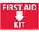 NMC 10" X 14" Vinyl Safety Identification Sign, First Aid Kit, Price/each