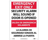 NMC M734 Emergency Exit Only Sign - Bilingual