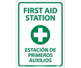 NMC M737 First Aid Station Sign - Bilingual