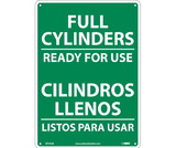 NMC M743 Full Cylinders Ready For Use Sign - Bilingual
