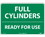 NMC 10" X 14" Vinyl Safety Identification Sign, Full Cylinders Ready For Use, Price/each